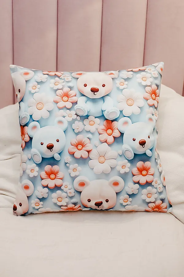 Наволочка декоративная декоративная 1 шт 3D эффект НАТАЛИ, мишки - фото 2