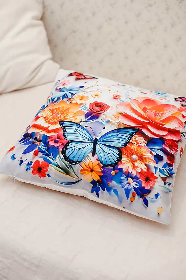 Наволочка декоративная декоративная 2 шт 3D эффект НАТАЛИ, синий - фото 2