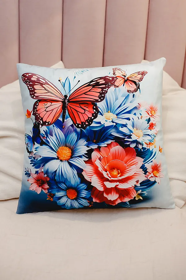 Наволочка декоративная декоративная 2 шт 3D эффект НАТАЛИ, синий - фото 2