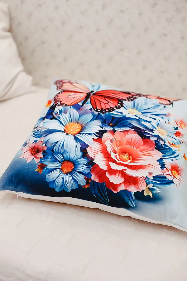 Наволочка декоративная декоративная 2 шт 3D эффект НАТАЛИ, синий - фото 2