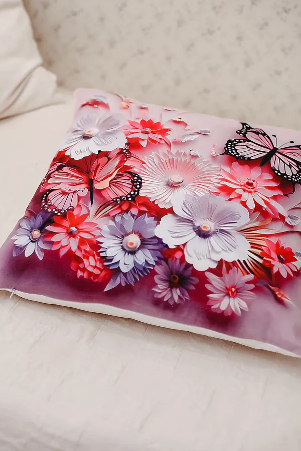 Наволочка декоративная декоративная 2 шт 3D эффект НАТАЛИ, сиреневый - фото 2