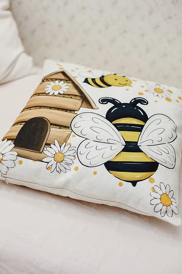 Наволочка декоративная декоративная 2шт рогожка Гном и Цветок НАТАЛИ, серый - фото 2