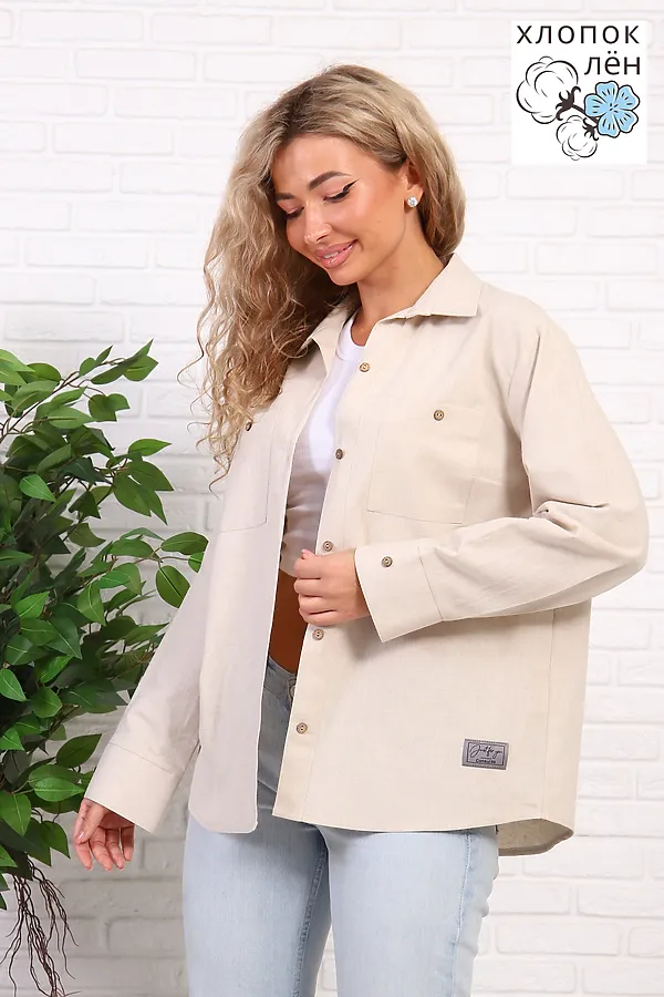 Рубашка 1069 НАТАЛИ, льняной - фото 2