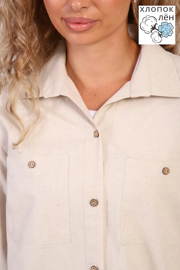 Рубашка 1069 НАТАЛИ, льняной - фото 2