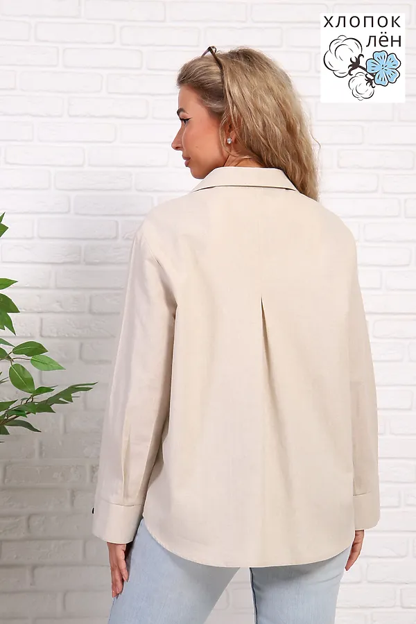 Рубашка 1069 НАТАЛИ, льняной - фото 2