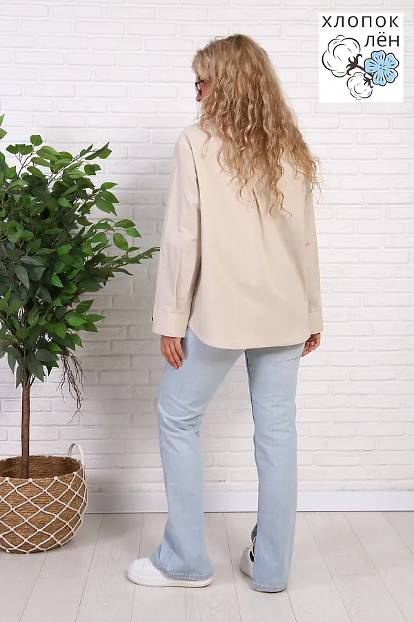 Рубашка 1069 НАТАЛИ, льняной - фото 2