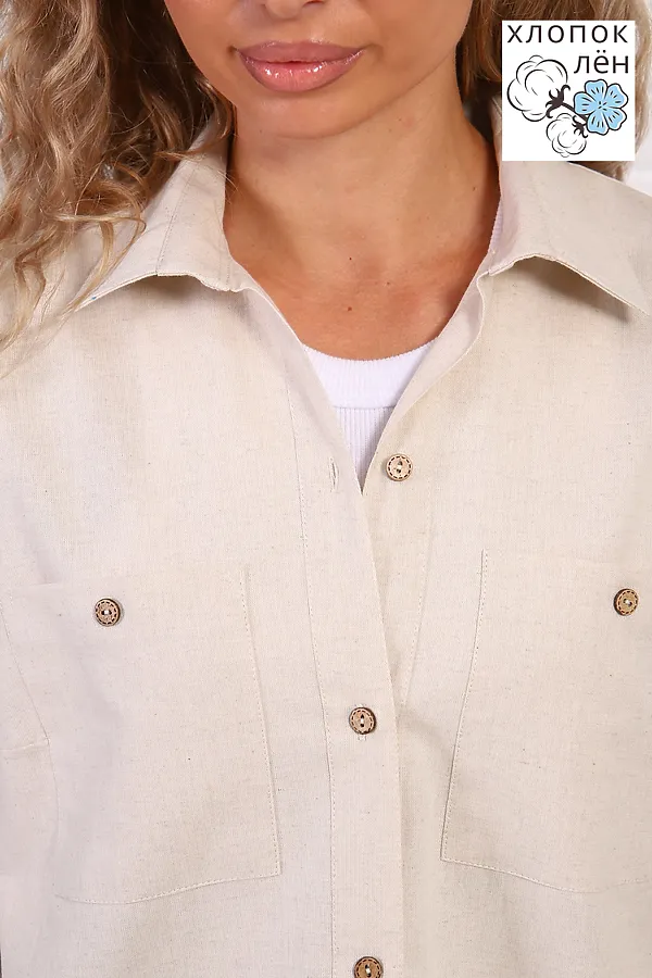 Рубашка 1068 НАТАЛИ, льняной - фото 2