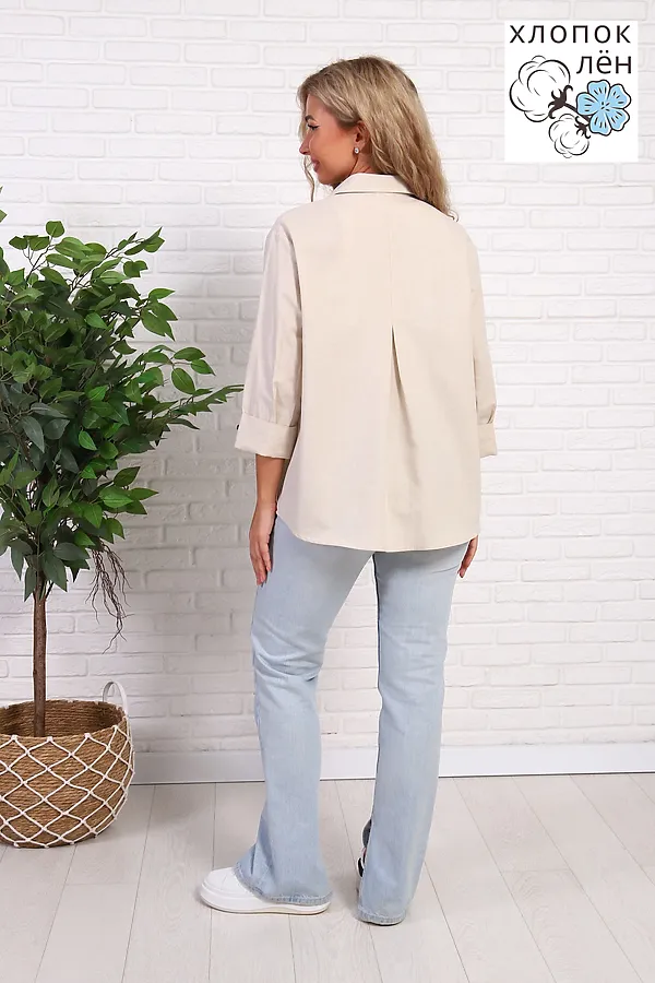 Рубашка 1068 НАТАЛИ, льняной - фото 2