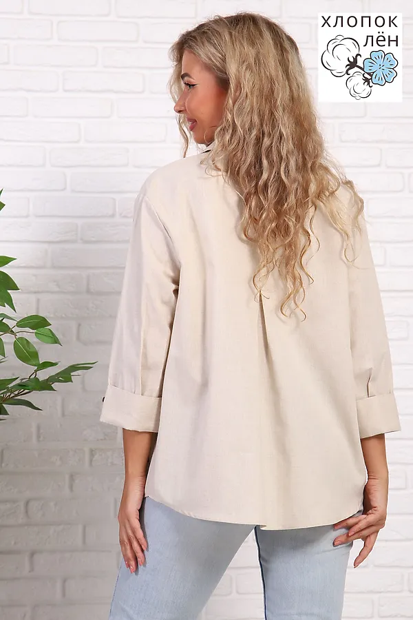 Рубашка 1068 НАТАЛИ, льняной - фото 2