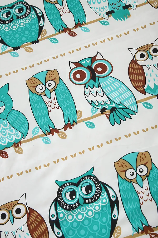 КПБ Совы 2 спальный Евро простыней на резинке НАТАЛИ, белый - фото 2