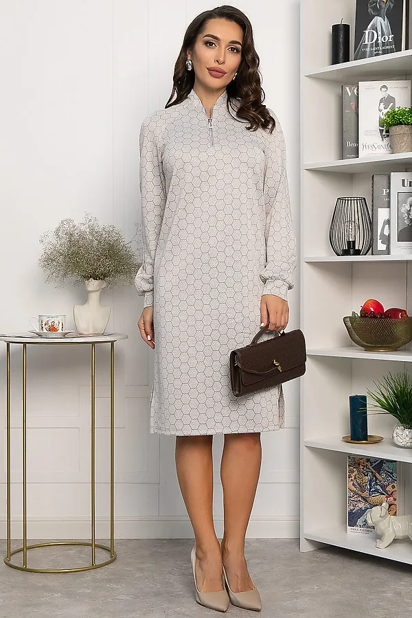 Платье LADY TAIGA, бежевое - фото 2