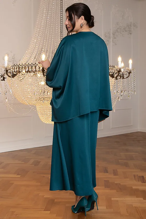 Костюм (Джемпер+Юбка) LADY TAIGA, изумрудный - фото 2