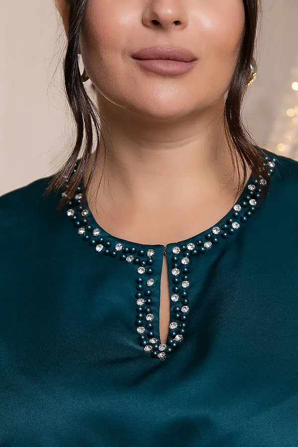 Костюм (Джемпер+Юбка) LADY TAIGA, изумрудный - фото 2