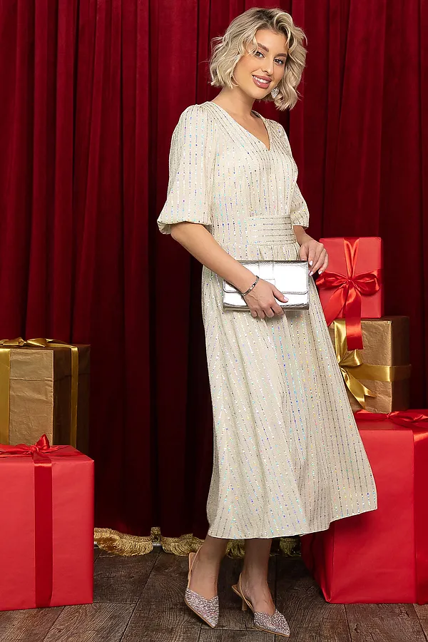 Платье LADY TAIGA, белое золото - фото 2