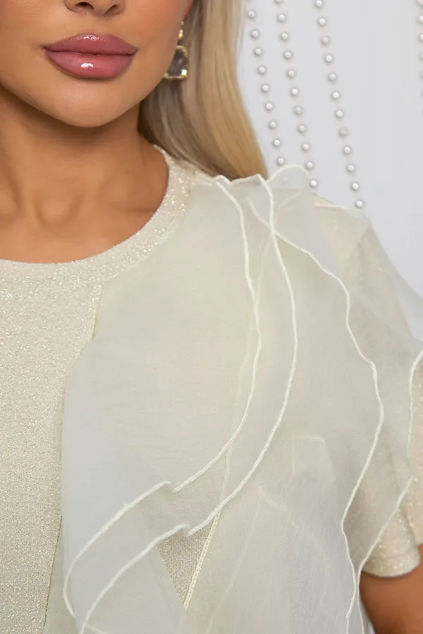 Блуза LADY TAIGA, бежевое золото - фото 2