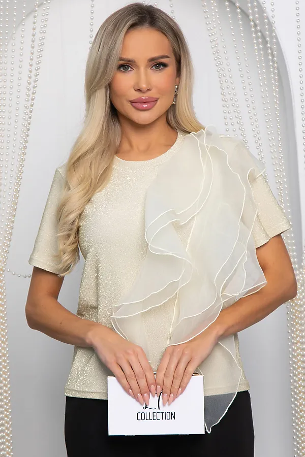 Блуза LADY TAIGA, бежевое золото - фото 2