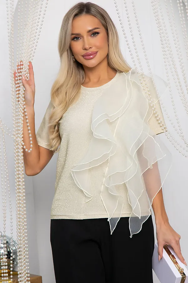 Блуза LADY TAIGA, бежевое золото - фото 2