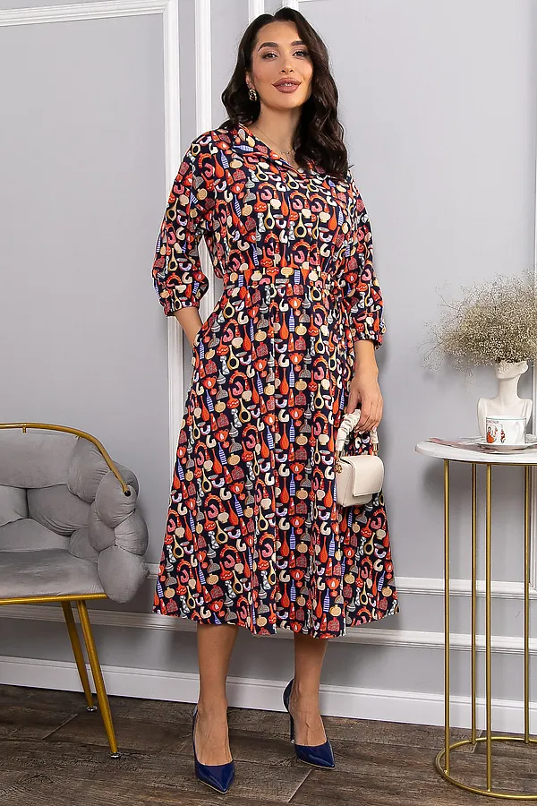 Платье LADY TAIGA, разноцветное - фото 2