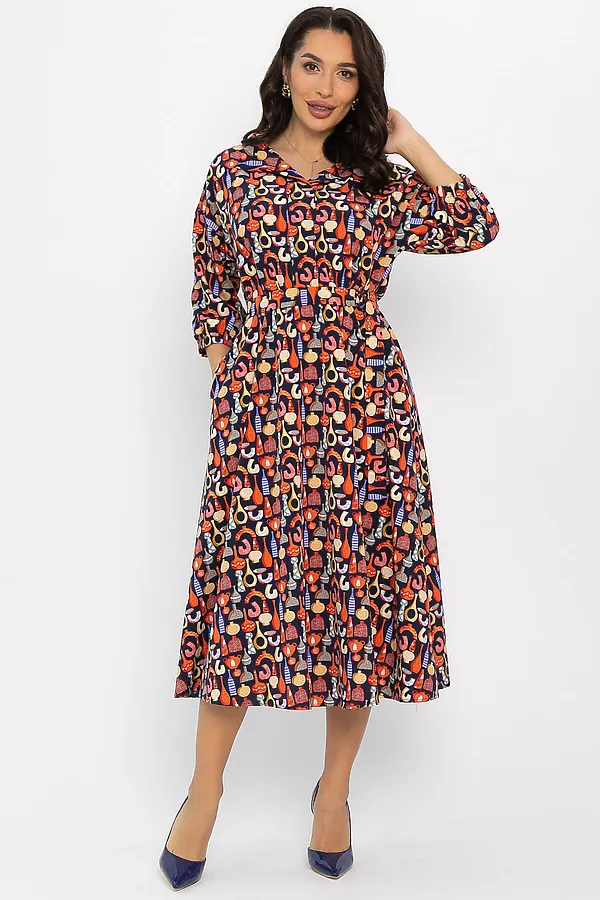 Платье LADY TAIGA, разноцветное - фото 2