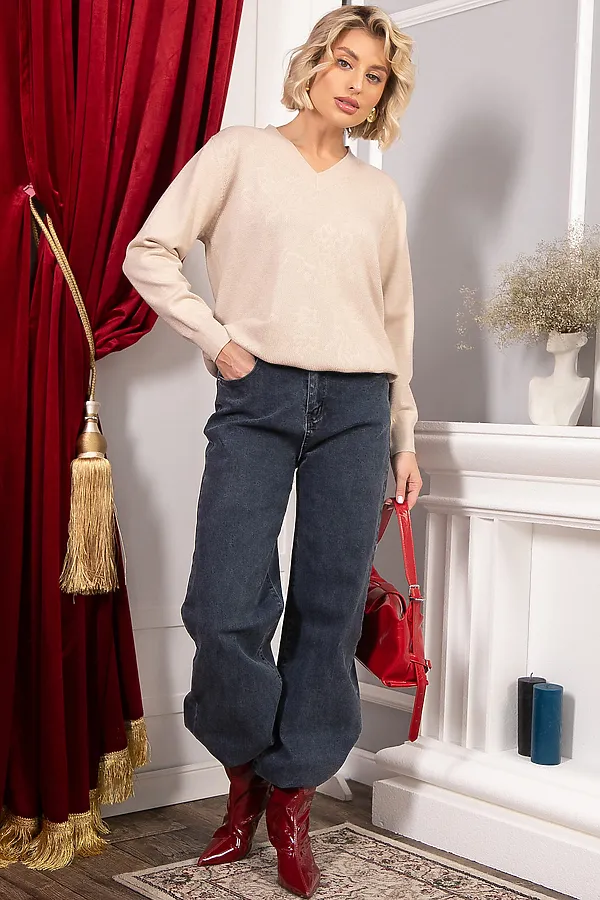 Джемпер LADY TAIGA, бежевый - фото 2