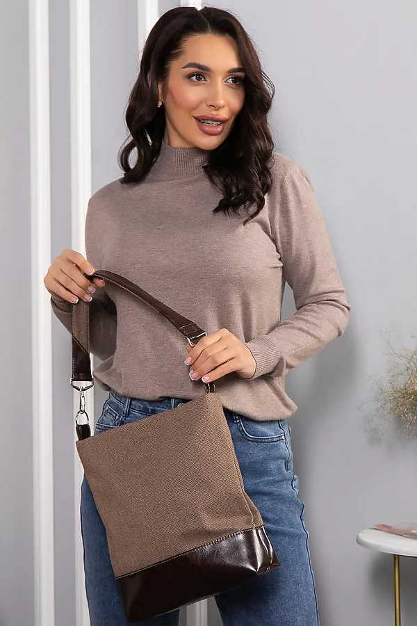 Сумка-шопер LADY TAIGA, коричневая - фото 2