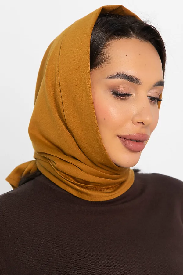 Косынка с отворотом LADY TAIGA, горчичная - фото 2