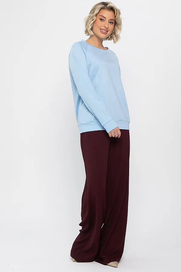 Костюм (Джемпер+Брюки) LADY TAIGA, голубой/бордо - фото 2