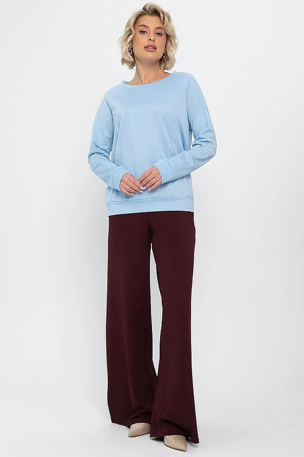 Костюм (Джемпер+Брюки) LADY TAIGA, голубой/бордо - фото 2