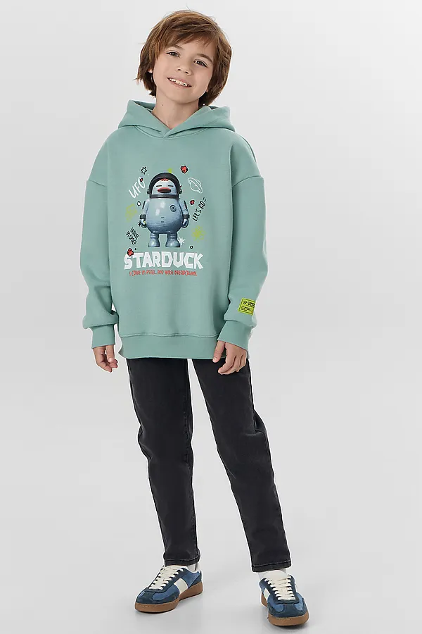 Худи MARK FORMELLE, шалфей +печать - фото 2