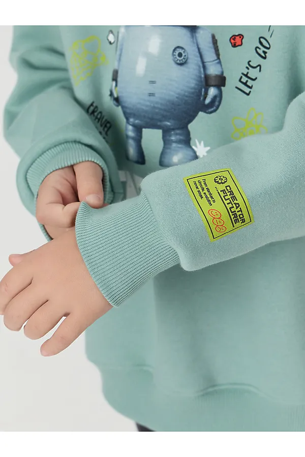 Худи MARK FORMELLE, шалфей +печать - фото 2