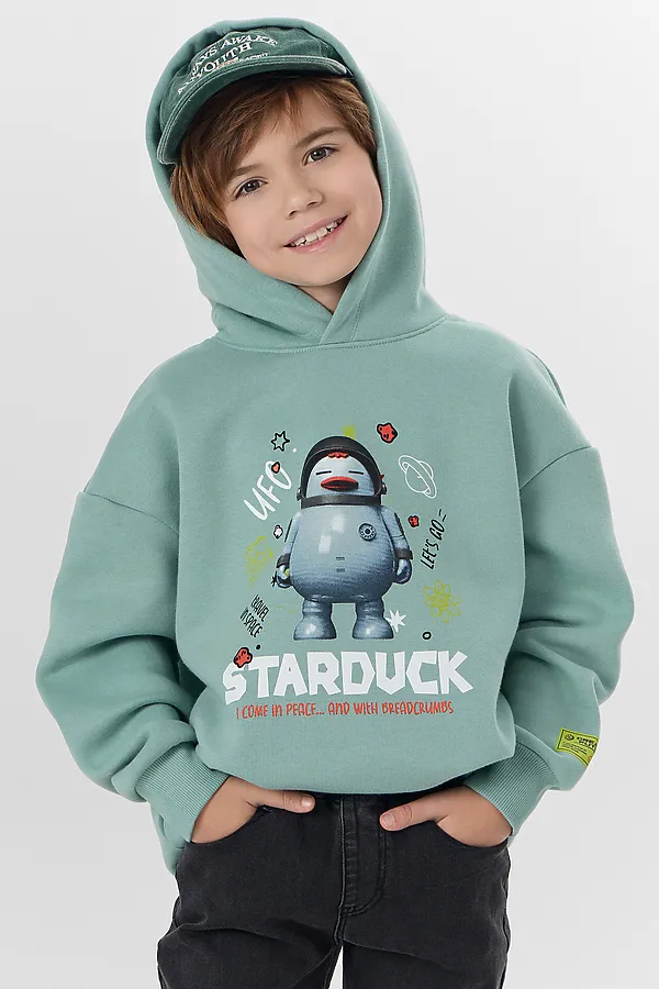 Худи MARK FORMELLE, шалфей +печать - фото 2