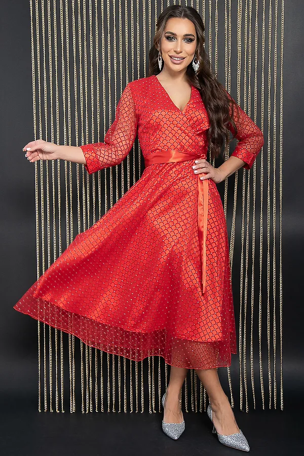 Платье LADY TAIGA, красное - фото 2