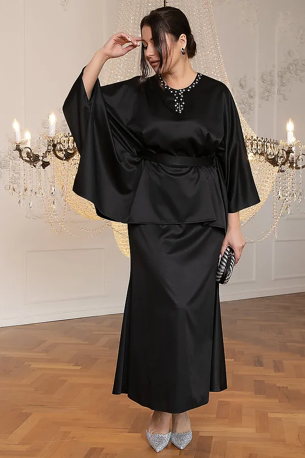 Костюм (Блуза+Юбка) LADY TAIGA, черный - фото 2