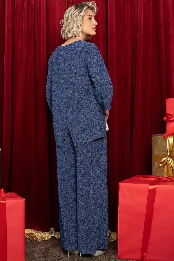 Костюм (Блуза+Брюки) LADY TAIGA, синий - фото 2