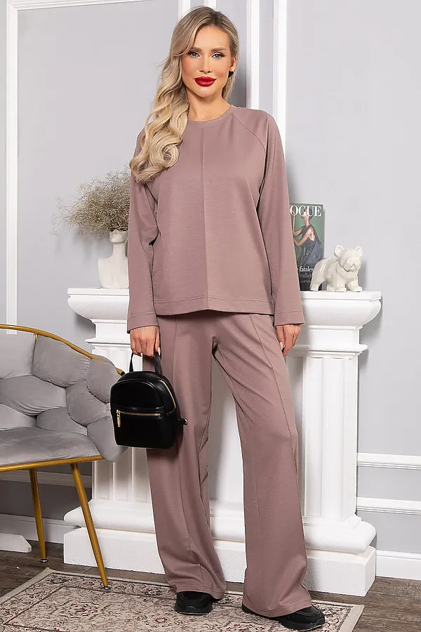 Костюм (Джемпер+Брюки) LADY TAIGA, коричневый - фото 2