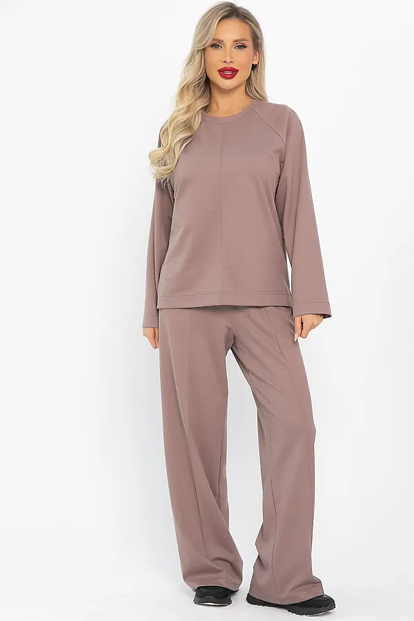 Костюм (Джемпер+Брюки) LADY TAIGA, коричневый - фото 2