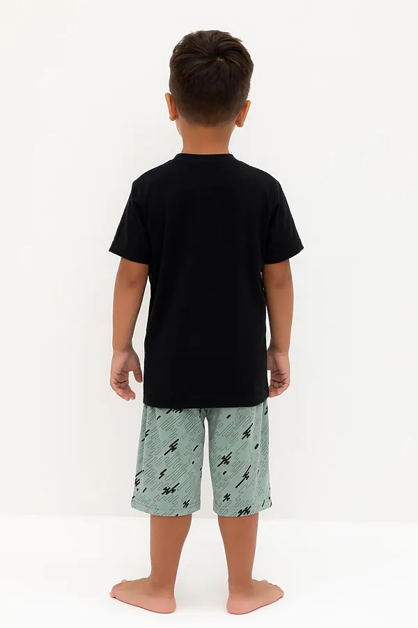 Пижама CROCKID, черный,эвкалипт быстрее ветра - фото 2