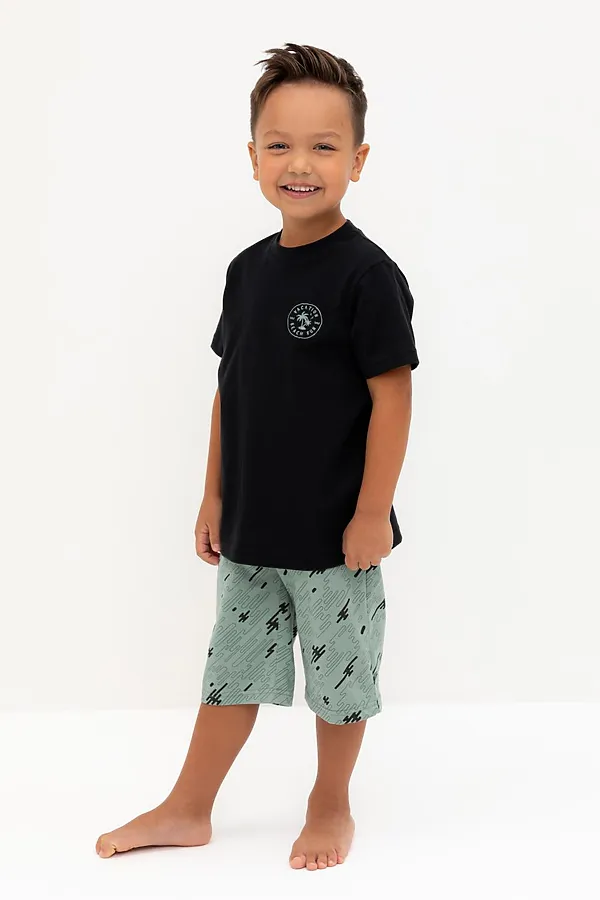 Пижама CROCKID, черный,эвкалипт быстрее ветра - фото 2