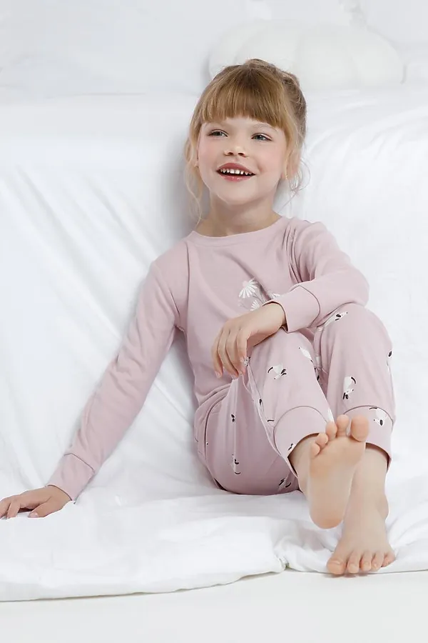 Пижама CROCKID, розово-сиреневый,маленькие таксы - фото 2