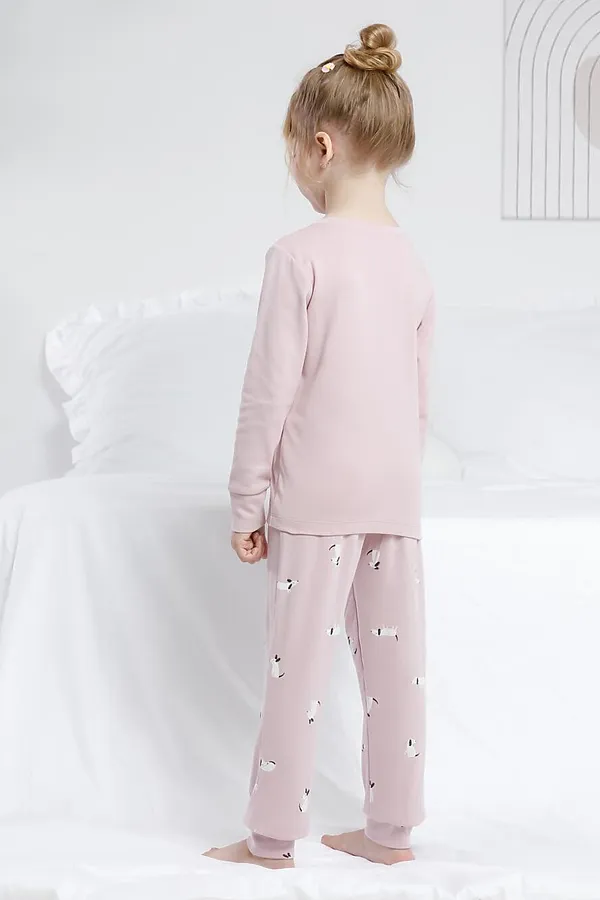 Пижама CROCKID, розово-сиреневый,маленькие таксы - фото 2
