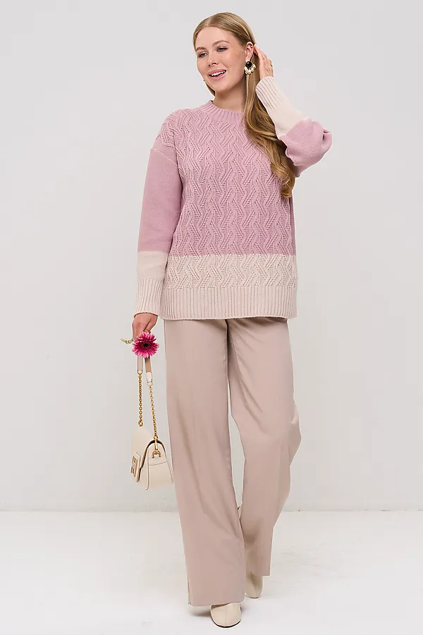 Джемпер VAY, розовый пунш/ваниль - фото 2