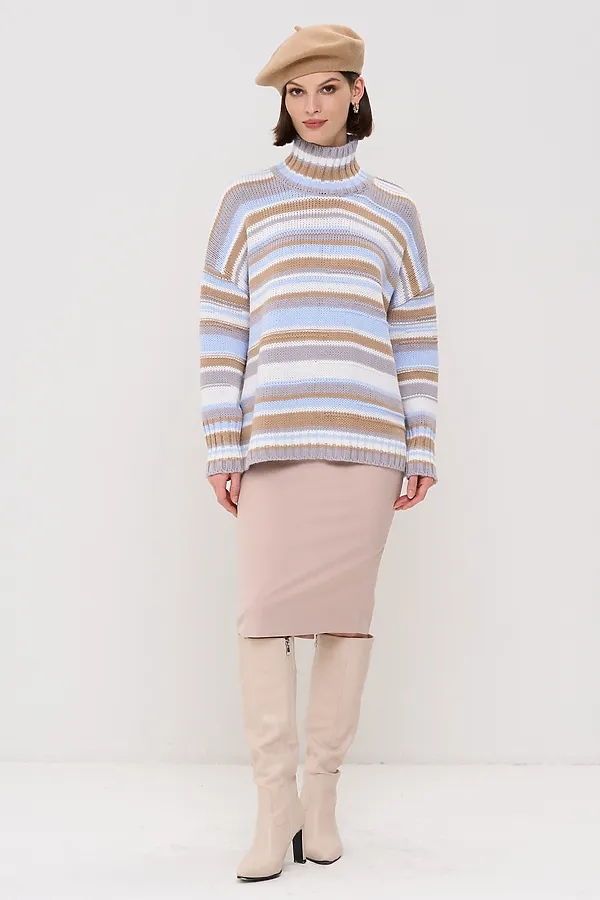 Свитер NEWVAY, туман/латте/белый/голубой - фото 2