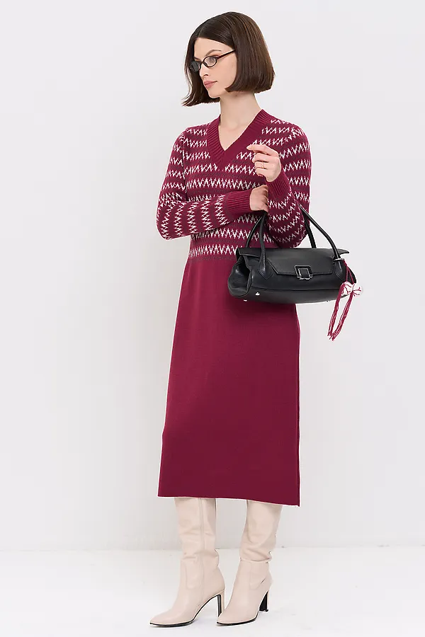Платье NEWVAY, рубин/марсала/слива/белый - фото 2