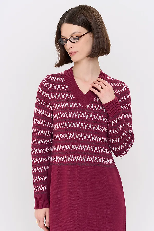 Платье NEWVAY, рубин/марсала/слива/белый - фото 2