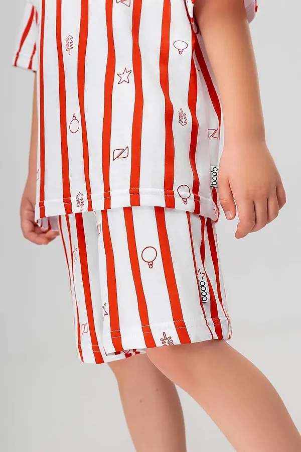 Костюм (Футболка+Шорты) BODO, белый (красный) - фото 2