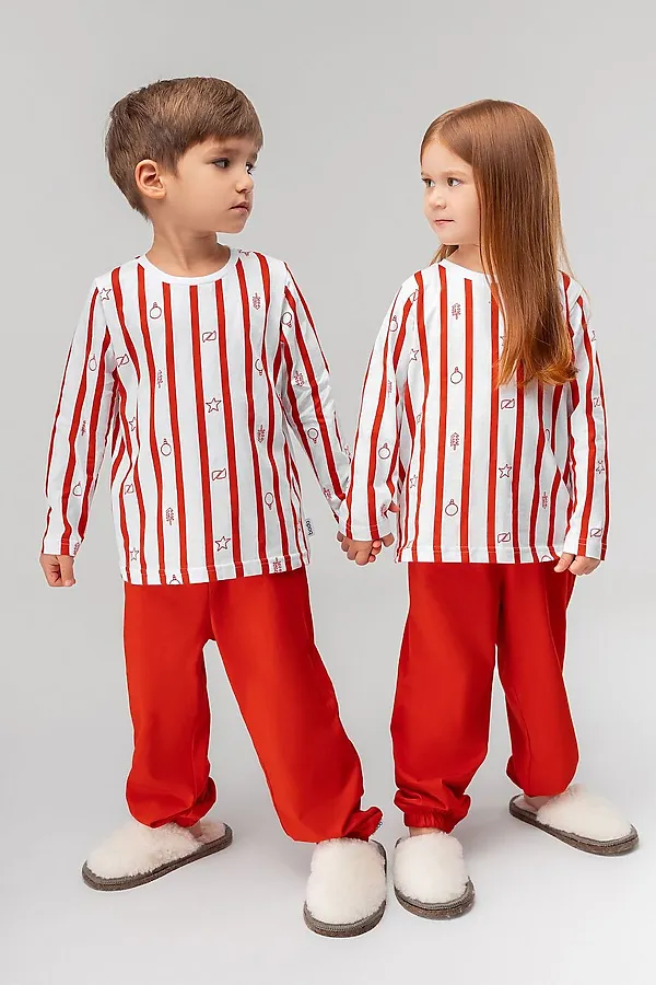 Костюм (Джемпер+Брюки) BODO-S, белый (красный) - фото 2