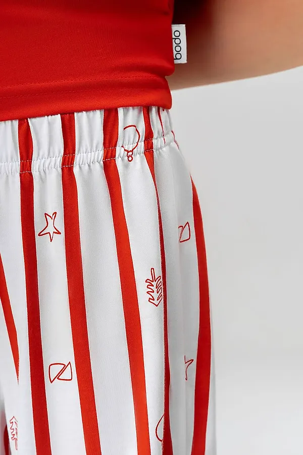 Костюм (Футболка+Брюки) BODO-S, белый (красный) - фото 2