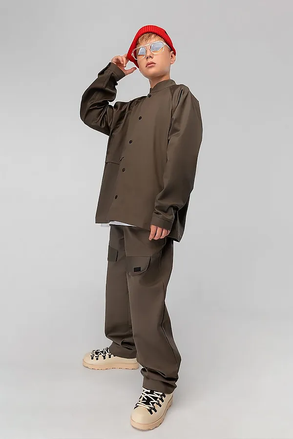 Костюм (Рубашка+Брюки) BODO, хаки - фото 2