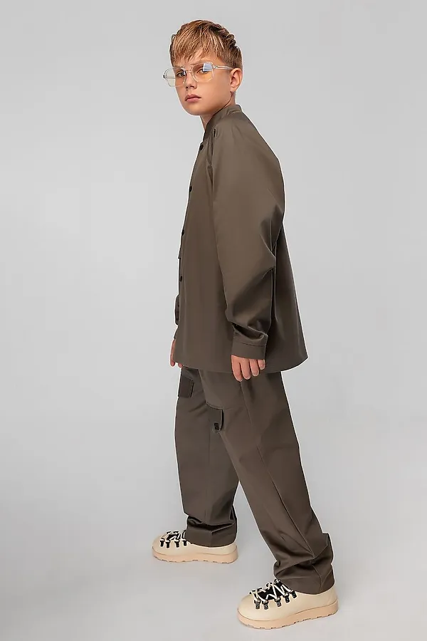 Костюм (Рубашка+Брюки) BODO, хаки - фото 2