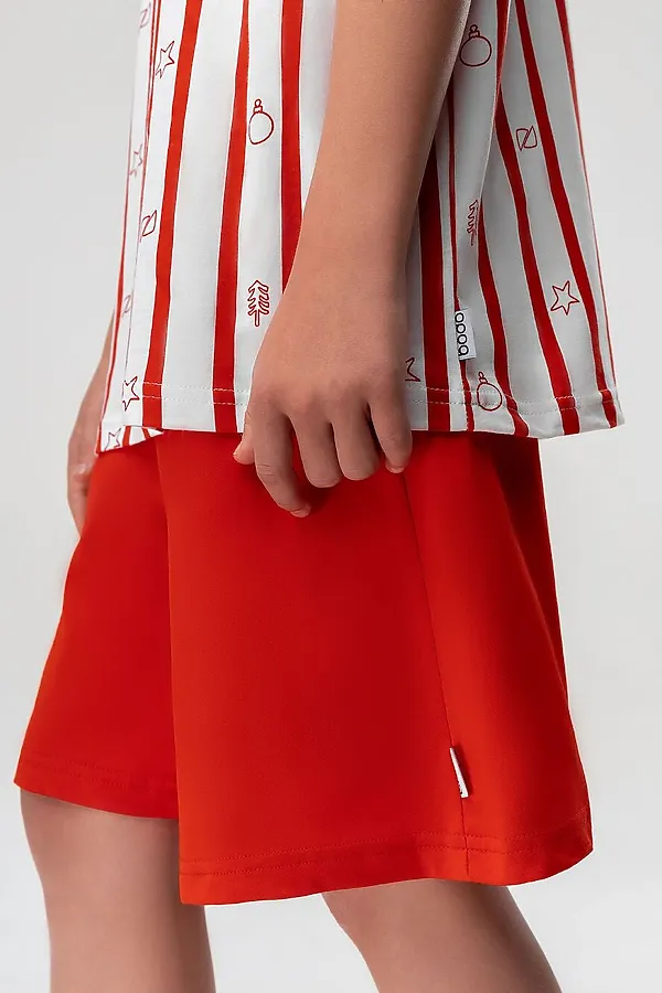 Костюм (Футболка+Шорты) BODO, белый (красный) - фото 2